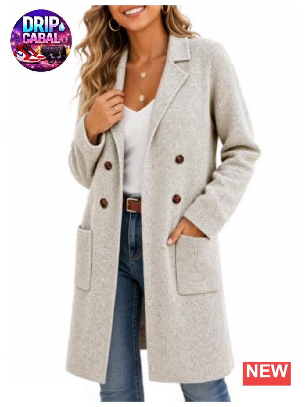 Long Cardigan Sweaters Fall Open Front Jackets Coatigan Chunky Knit with Pockets